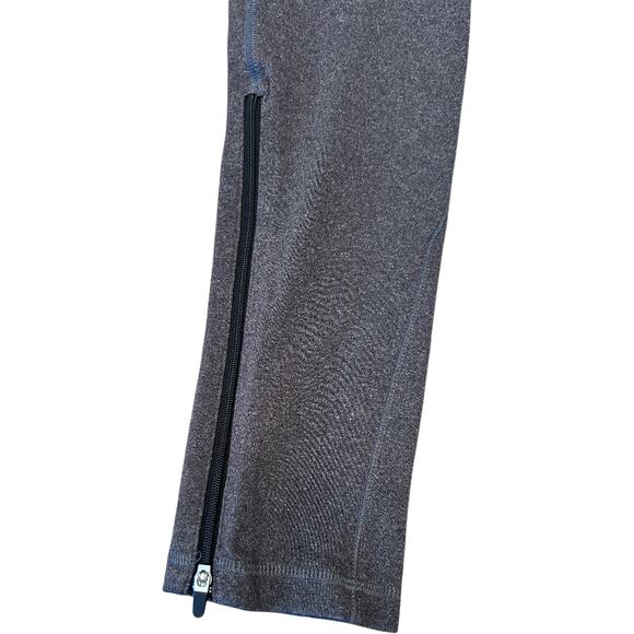 Alo Charcoal Gray Zip Ankle 7/8 Mid Rise Leggings Size XS Excellent Condition - Picture 2 of 12